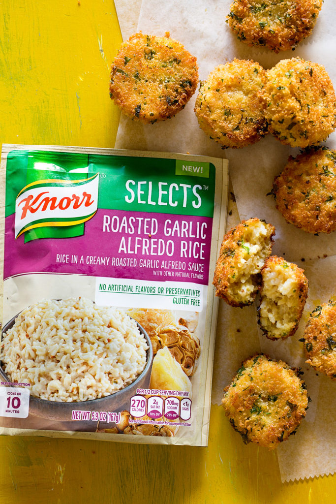 Roasted Garlic Alfredo Rice Cakes via Real Food by Dad