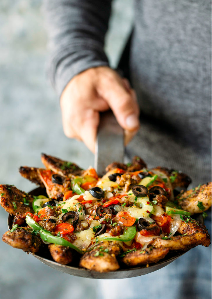 Meat Lovers Pizza No Carbs via Real Food by Dad