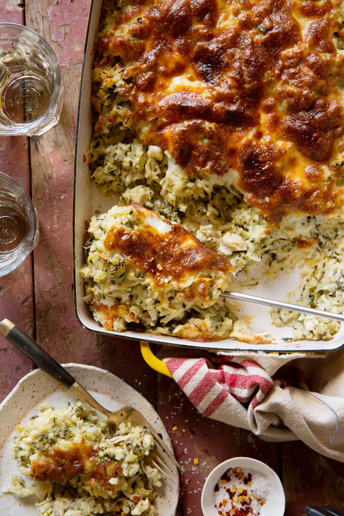 Spinach and Artichoke Rice Casserole via Real Food by Dad
