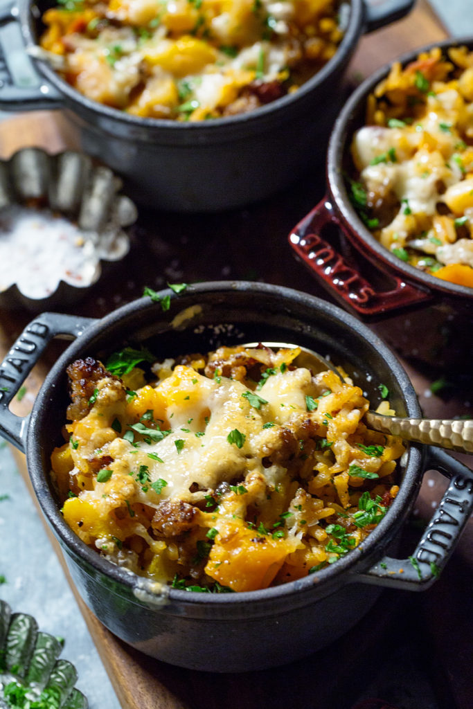 Butternut Squash and Sausage Rice Casserole Real Food by Dad