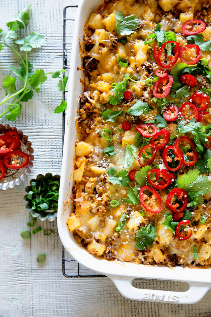 Breakfast Enchilada Casserole via Real Food by Dad