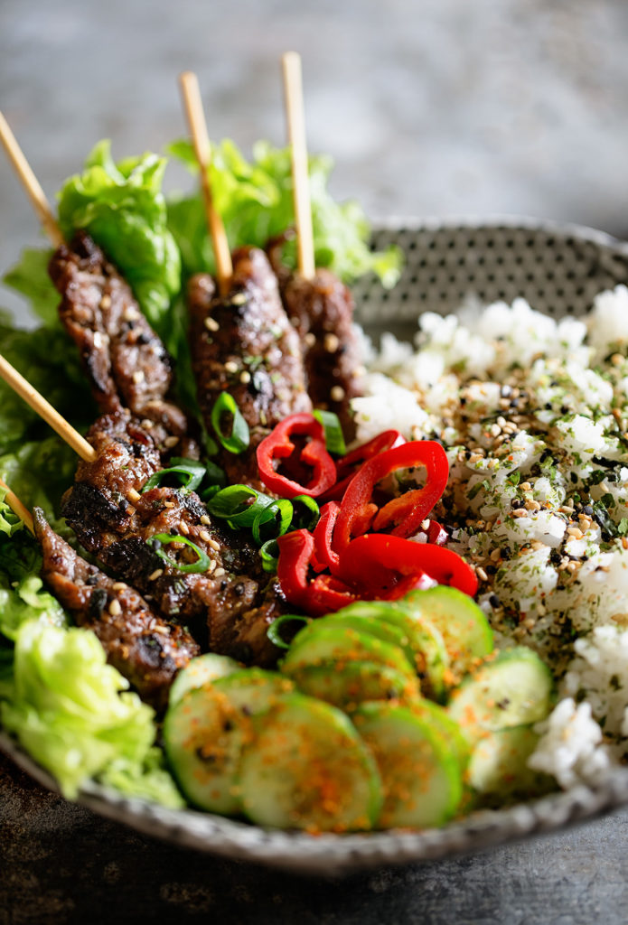 Skewered Beef Bowl via Real Food by Dad