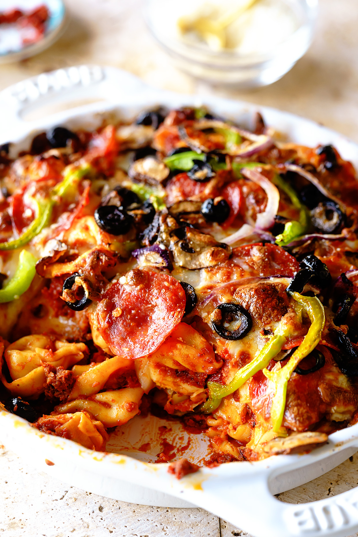 Supreme Pizza Tortellini Bake Real Food by Dad