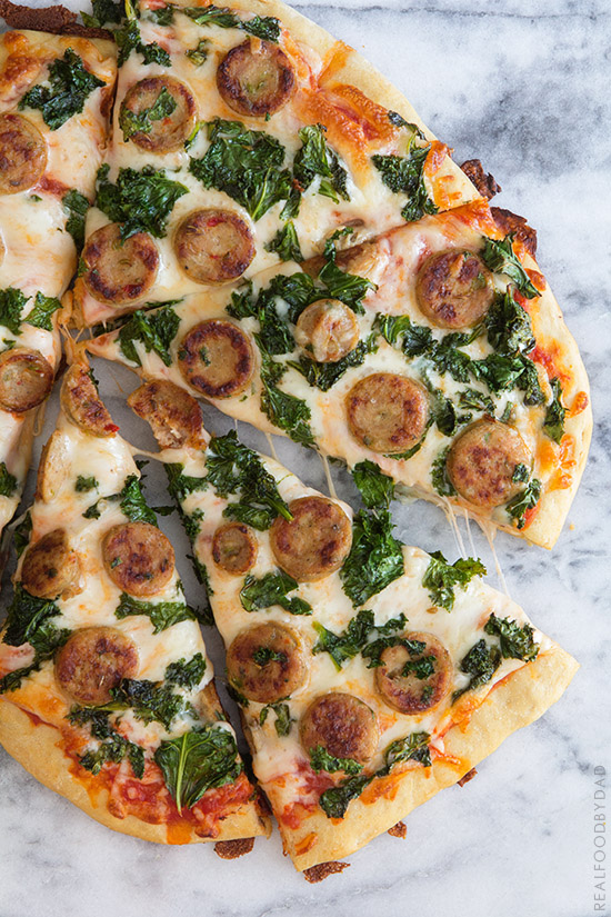 Balsamic Kale & Chicken Sausage Pizza