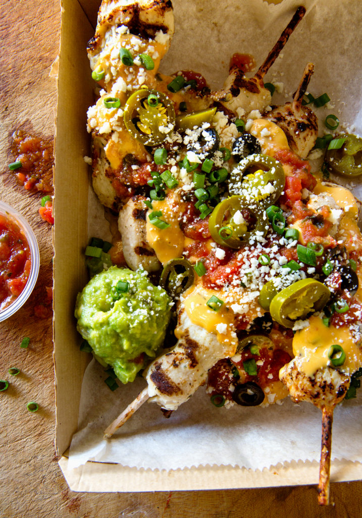 Chicken Skewer Nachos