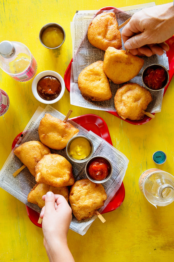 Pierogy Corndogs