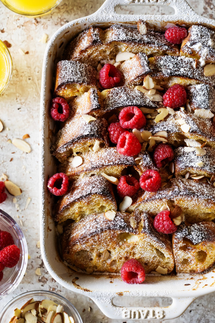 Orange Juice Infused Vanilla Baked French Toast Casserole