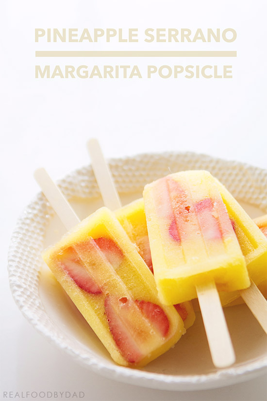 Pineapple Serrano Margarita Popsicles