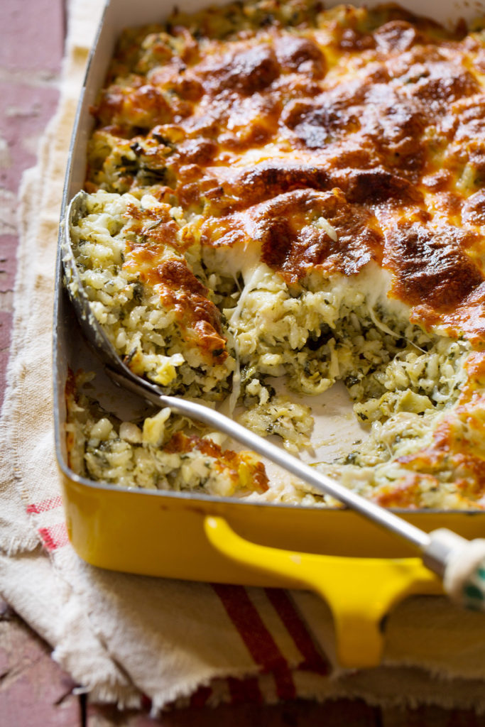 Spinach and Artichoke Rice Casserole