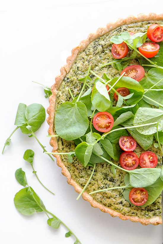 Spinach and Leek Quiche