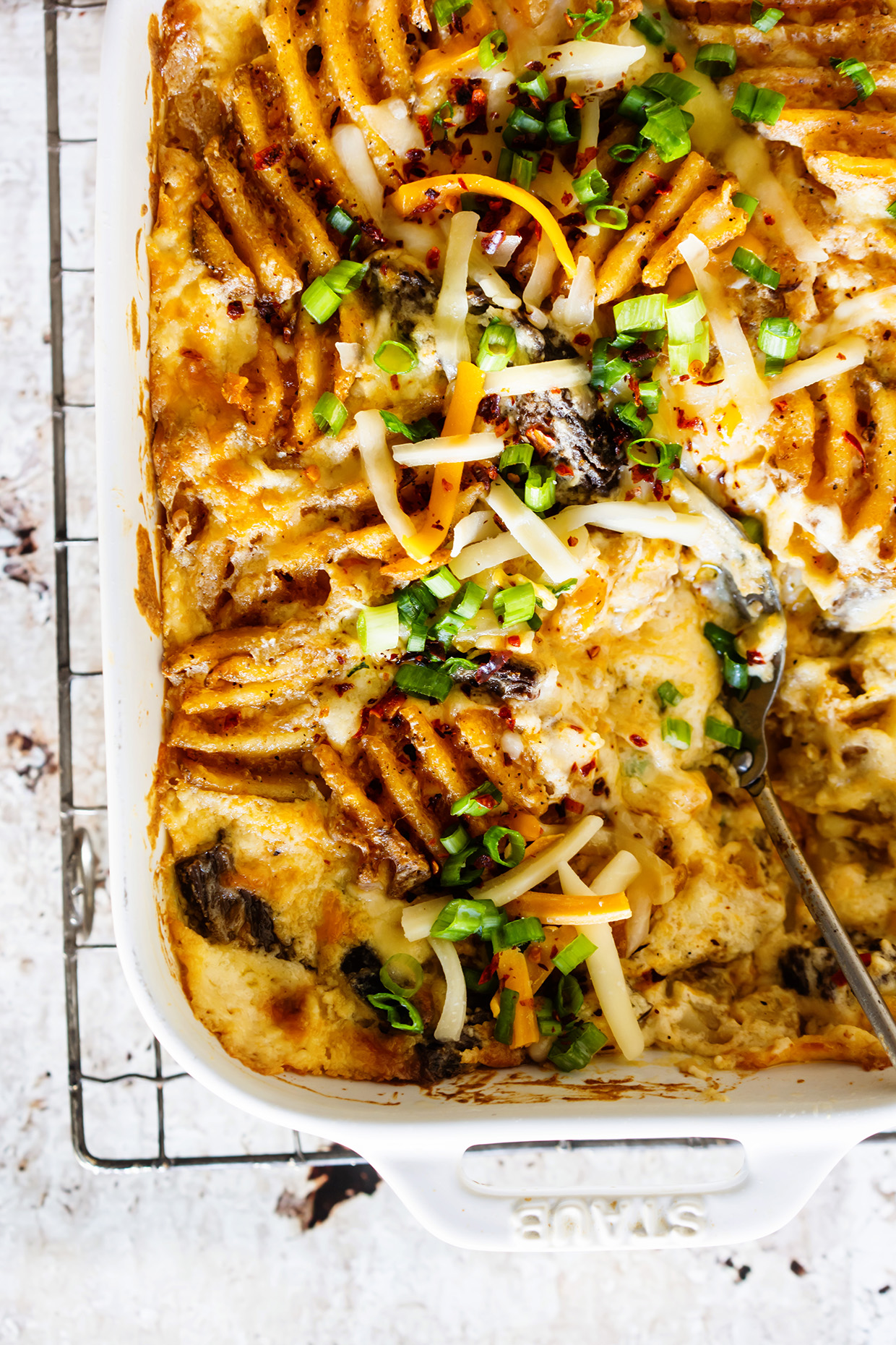 Carne Asada and Potato Casserole ~ A crowd pleasing comfort casserole.