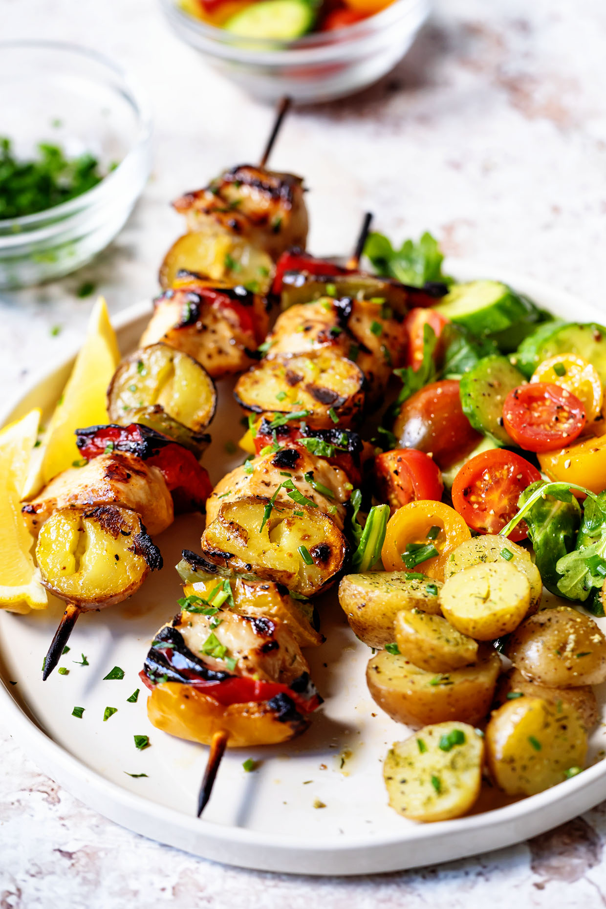 Skewered Grilled Potatoes