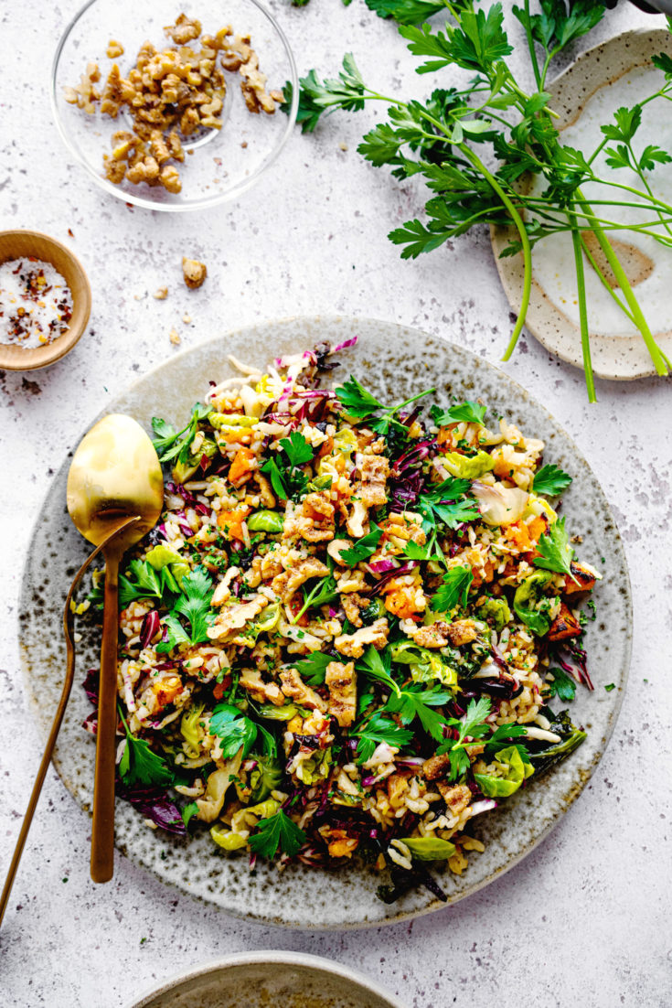 Fall Harvest Risotto with Candied Walnuts