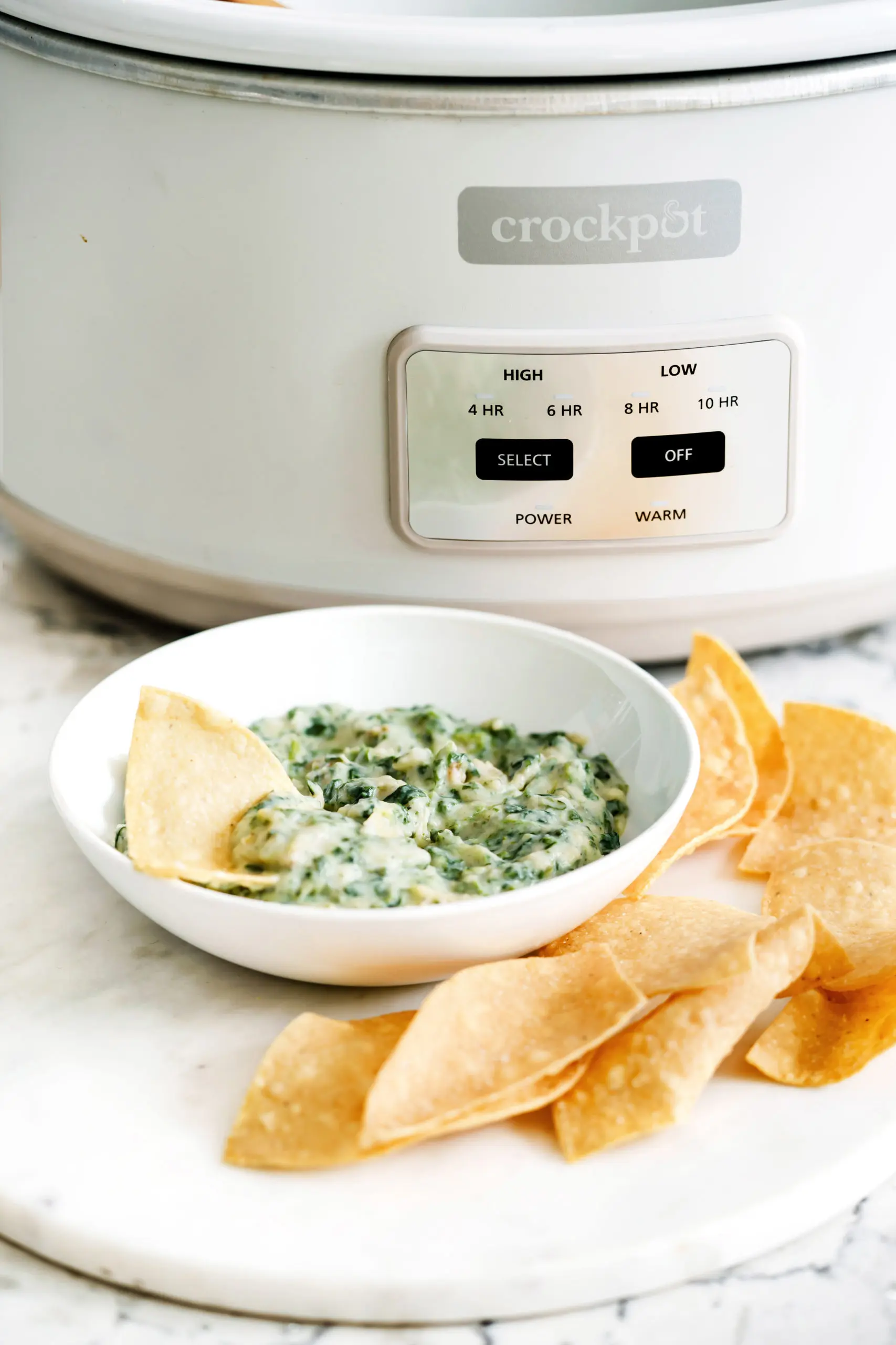 Crockpot Spinach Dip {Healthy Spinach Dip} - The Cookie Rookie (VIDEO)